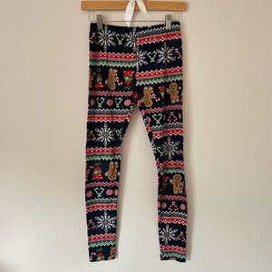 No Boundaries Christmas Ultra Soft Leggings Navy Print